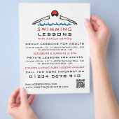 Schnelles Schwimmsymbol, Schwimmen Lektion Werbung Flyer (Hand)