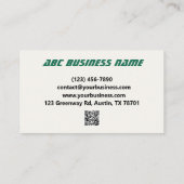 Schnelles, sicheres Unternehmen Visitenkarte (Rückseite)