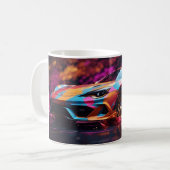 Schnelles Sportauto für digitale Kunst Kaffeetasse (Vorderseite Links)