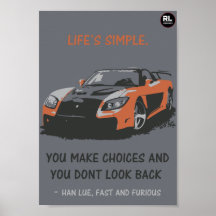 Schnelles und wütendes Zitat-Poster