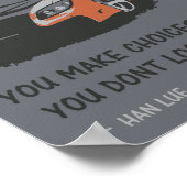 Schnelles und wütendes Zitat-Poster Poster (Ecke)