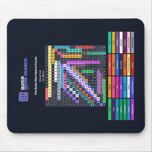 Schnelles Wortsuchrätsel-Mauspad Nachtmodus Mousepad