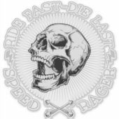 Schnellfahrer-Die der letzten Skull-Speed-Rennknoc Aufkleber (Vorderseite)