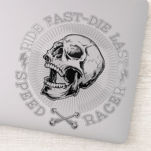 Schnellfahrer-Die der letzten Skull-Speed-Rennknoc Aufkleber (Detail)