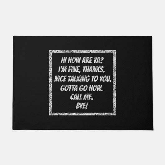 Schnellgrüße Fußmatte (Vorderseite)