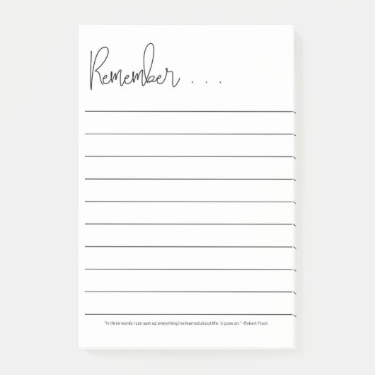 Schnellhinweis Post-it Klebezettel (Vorderseite)