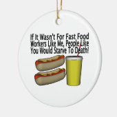 Schnellimbiss-Arbeitskraft Keramik Ornament (Links)