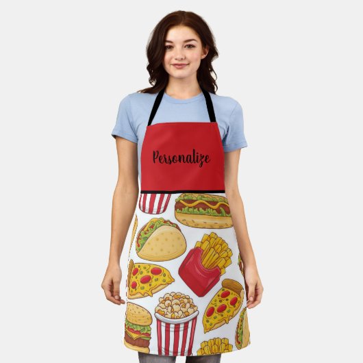 Schnellimbiss-Design-Schürze Schürze (Getragen)