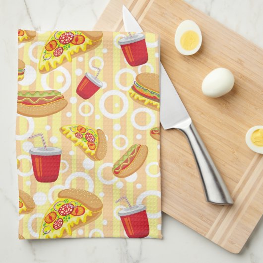 Schnellimbiß Geschirrtuch (Viertel Falte)