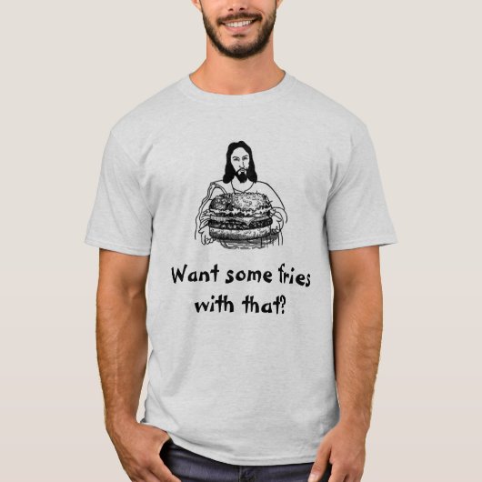 Schnellimbiß Jesus T-Shirt (Vorderseite)