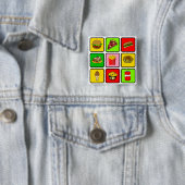 Schnellimbiss-Junkieknopf Button (Beispiel)