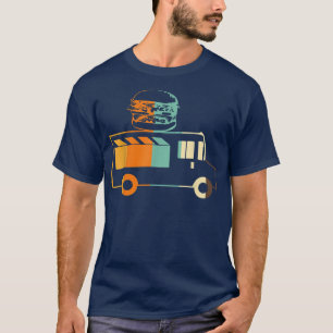Schnellimbiss-LKW-Fahrer Retro-Burger-Straßenessen T-Shirt