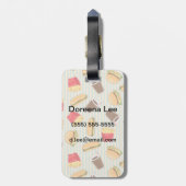 Schnellimbiss-Muster 2 Gepäckanhänger (Rückseite vertikal)