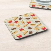 Schnellimbiss-Muster 2 Getränkeuntersetzer (Linke Seite)