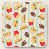 Schnellimbiss-Muster 2 Getränkeuntersetzer (Vorderseite)