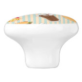 Schnellimbiss-Muster 2 Keramikknauf (Seitenansicht)