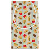 Schnellimbiss-Muster 2 Kleine Geschenktüte (Rückseite)