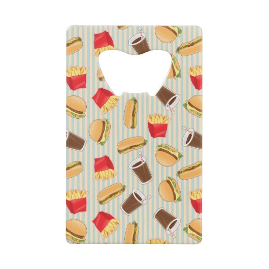 Schnellimbiss-Muster 2 Kreditkartenflaschenöffner (Vorderseite)