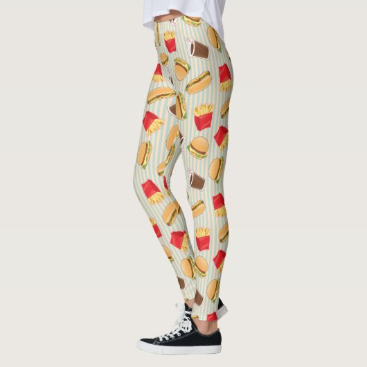 Schnellimbiss-Muster 2 Leggings (Links)