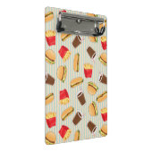 Schnellimbiss-Muster 2 Mini Klemmbrett (Schrägansicht)