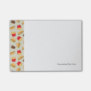 Schnellimbiss-Muster 2 Post-it Klebezettel