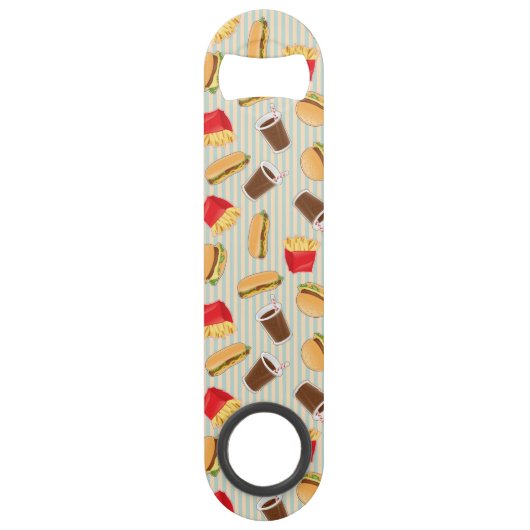 Schnellimbiss-Muster 2 Speed Flaschenöffner (Vorderseite)