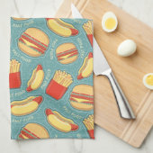 Schnellimbiss-Muster 3 Geschirrtuch (Viertel Falte)