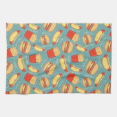 Schnellimbiss-Muster 3 Geschirrtuch (Horizontal)