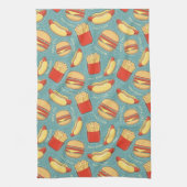 Schnellimbiss-Muster 3 Geschirrtuch (Vertikal)