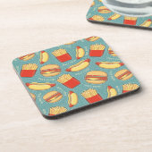 Schnellimbiss-Muster 3 Getränkeuntersetzer (Linke Seite)