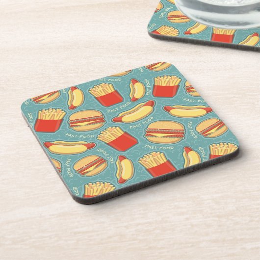 Schnellimbiss-Muster 3 Getränkeuntersetzer (Linke Seite)