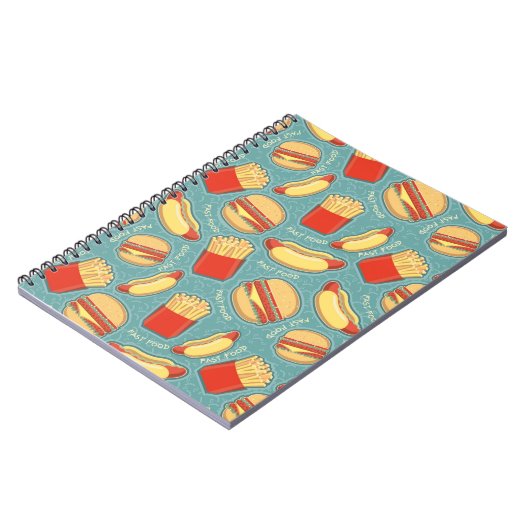 Schnellimbiss-Muster 3 Notizblock (Linke Seite)