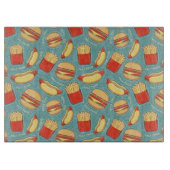 Schnellimbiss-Muster 3 Schneidebrett (Vorderseite)