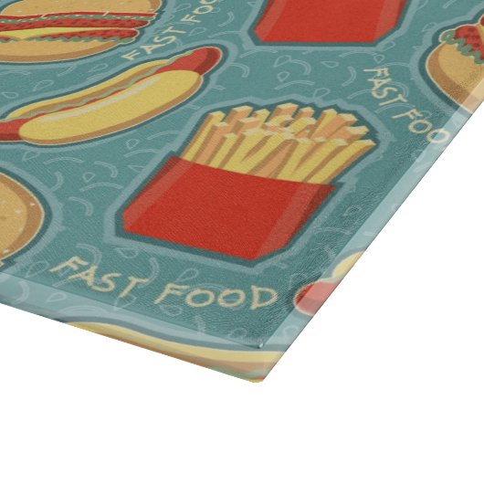 Schnellimbiss-Muster 3 Schneidebrett (Ecke)