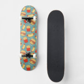 Schnellimbiss-Muster 3 Skateboard (Vorderseite)