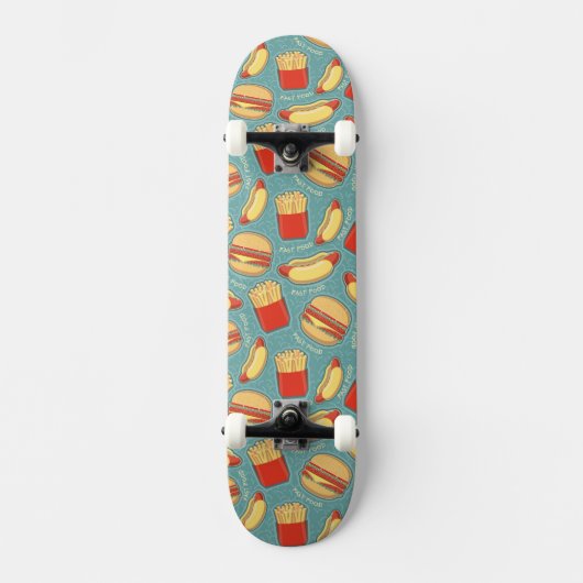 Schnellimbiss-Muster 3 Skateboard (Vorderseite)