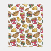 Schnellimbiss-Muster-Fleecedecken Fleecedecke (Vorderseite)