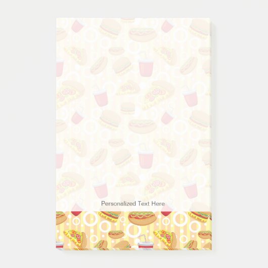 Schnellimbiß Post-it Klebezettel (Vorderseite)