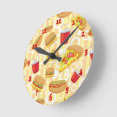 Schnellimbiß Runde Wanduhr (Winkel)