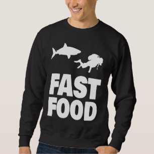 Schnellimbiss-Taucher Hai Tauchen Taucher Niedlich Sweatshirt