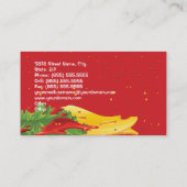 Schnellimbiss-Visitenkarte Visitenkarte (Rückseite)