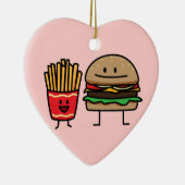 Schnellimbißbrötchenkram des Hamburgers und der Keramikornament (Rechts)