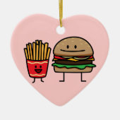 Schnellimbißbrötchenkram des Hamburgers und der Keramikornament (Vorne)