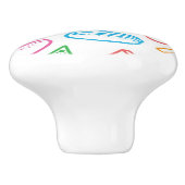 Schnellimbißmuster 2 keramikknauf (Seitenansicht)