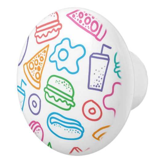 Schnellimbißmuster 2 keramikknauf (Rechts)