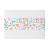 Schnellimbißmuster Einladungsbanderole (Rückseitenbeispiel)