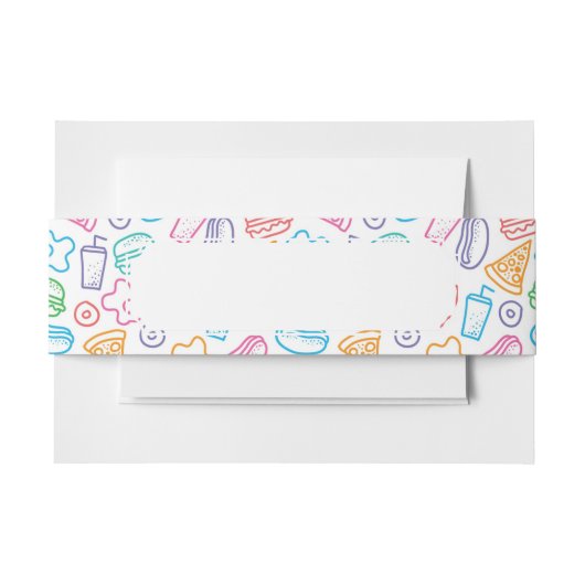 Schnellimbißmuster Einladungsbanderole (Vorderseite Beispiel)