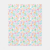 Schnellimbißmuster Fleecedecke (Vorderseite)