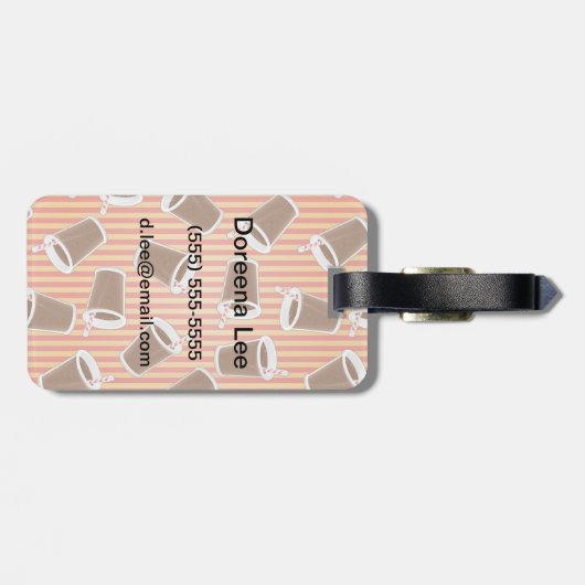 Schnellimbißmuster Gepäckanhänger (Rückseite horizontal)