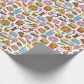 Schnellimbissmuster geschenkpapier (Ecke)